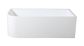 Modica Gloss White Free Standng Corner Acylic Bath/Right Cor