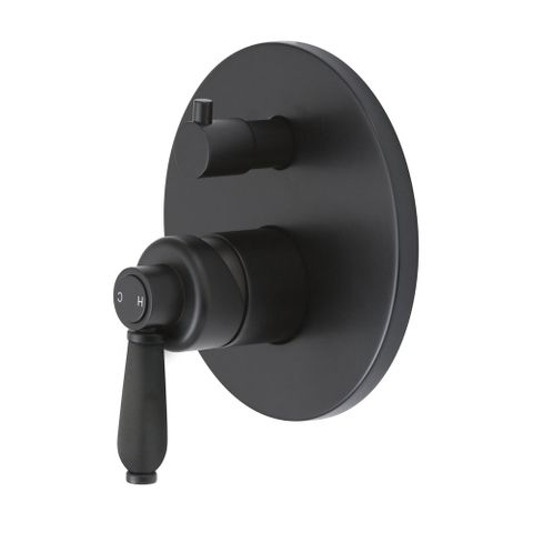 Eleanor Wall Mixer Diverter Matte Black
