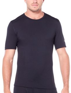 Icebreaker Men's Merino 200 Oasis Crewe - Short Sleeve - Black