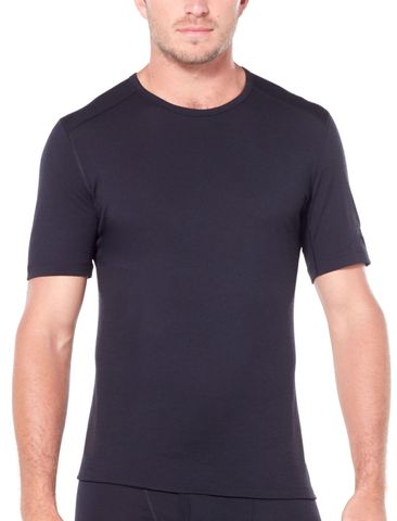 Icebreaker Men's Merino 200 Oasis Crewe - Short Sleeve - Black