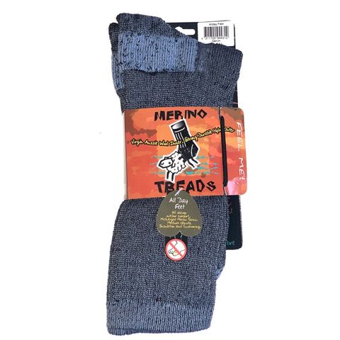 Merino Treads Unisex All Day Feet - Denim