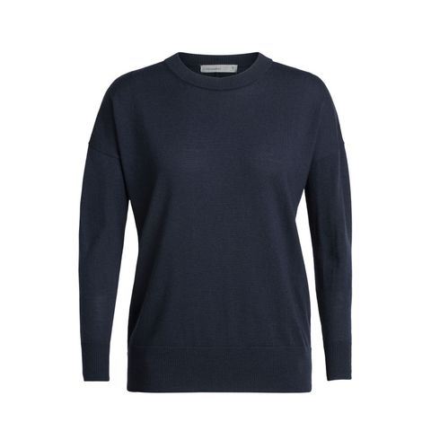 Icebreaker Women's Shearer Crewe Sweater Midnight Navy