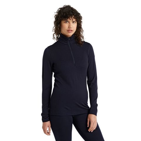 Icebreaker Womens 260 Tech Ls Half Zip Midnight Navy