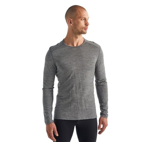 Icebreaker Men's 200 Oasis Long Sleeve Crewe Gritstone Heather