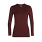 Icebreaker Women's Merino 260 Tech Long Sleeve Crew Neck Thermal Top - Espresso