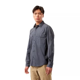 Craghoppers Kiwi Long Sleeve Shirt - Ombre Blue