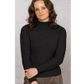 Noble Wilde Women's Rib Turtle Neck - Black