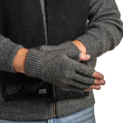 Koru Fingerless Gloves Grey