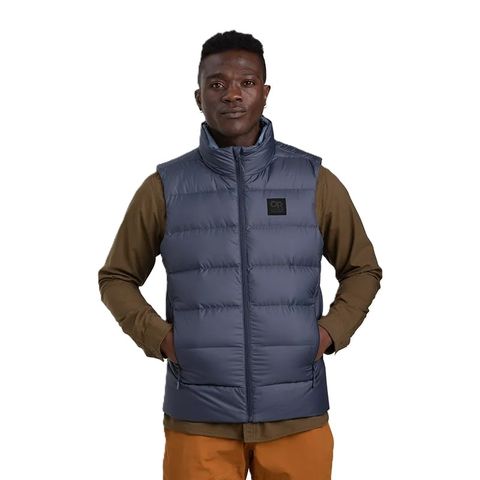 Outdoor Research Mens Coldfront Down Vest Naval Blue
