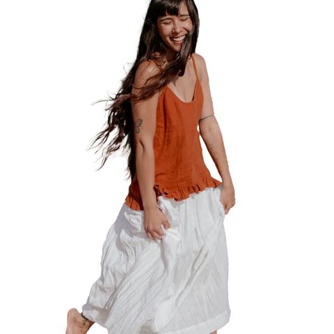 Kloth Layla Skirt Maxi - White