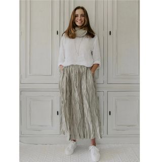 Kloth Layla Skirt Maxi - Stone