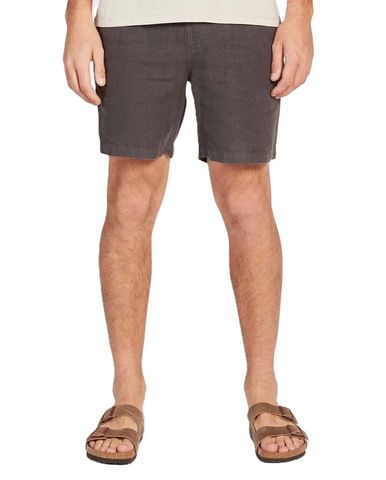 Academy Brand Riviera Linen Short - Charcoal