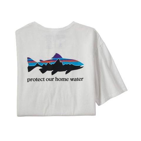 Patagonia Men's Home Water Trout Organic T-shirt - White