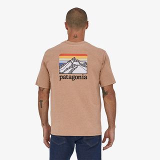 Patagonia Line Logo Ridge Pocket Responsibili-tee - Dark Camel