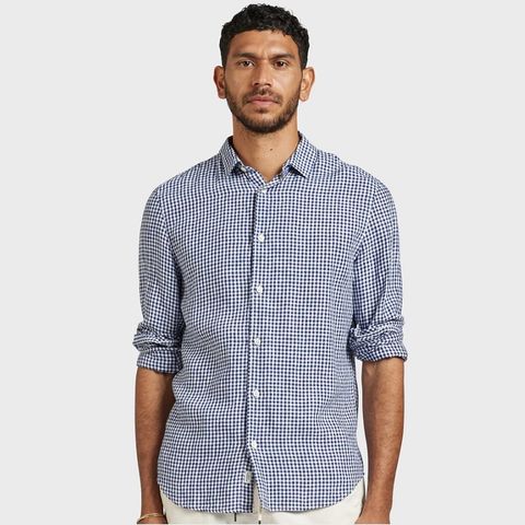 Academy Brand Bobby Linen Shirt - Navy