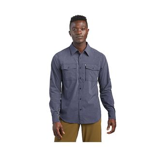 Outdoor Research Way Station L/s Shirt - Naval Blue Heather
