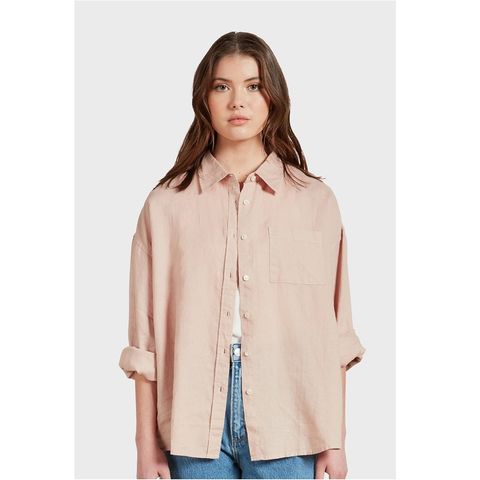 The Academy Brand Hampton Linen Shirt - Shell