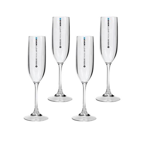 Everclear Tritan Champagne Glasses 4 Pac