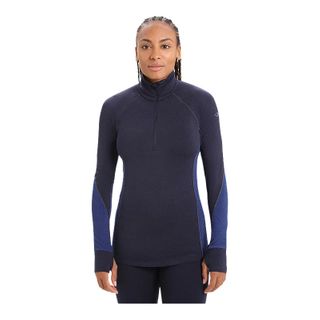 Icebreaker Women's 260 Zone Long Sleeve Half Zip Midnight - Navy