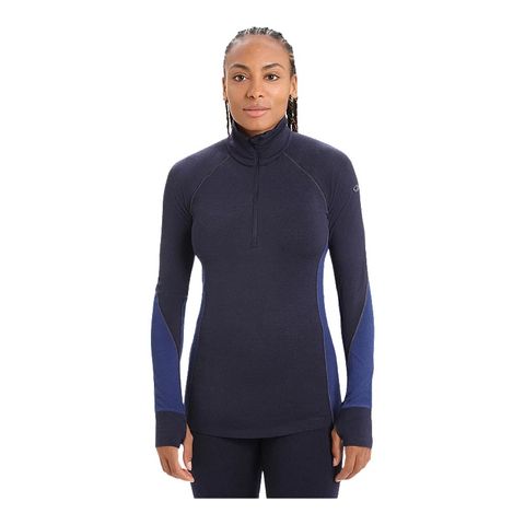 Icebreaker Women's 260 Zone Long Sleeve Half Zip Midnight - Navy