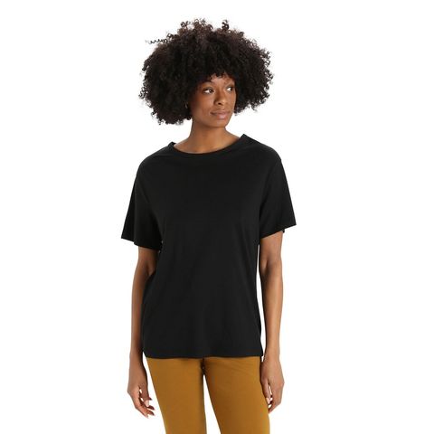 Icebreaker Women's Merino Granary Short Sleeve T-shirt - Black