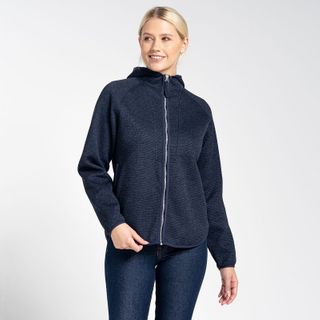 Craghoppers Women's Elena Hooded Fleece Jacket - Blue Navy Marl