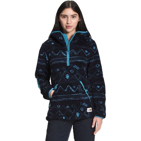 The North Face Women's Campshire Hoodie - Aviator Navy Kilim Geometric 3 Clear Small Dyed Ground Print