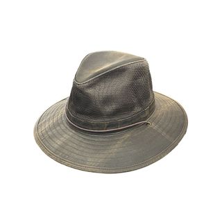 Avenel Flinders Distressed Weathered Cotton With Mesh Crown Safari Hat