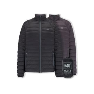 Mac In A Sac Men's Reversible Polar Jacket - Black / Charcoal