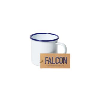 Falcon Enamel Mug 9cm White/blue