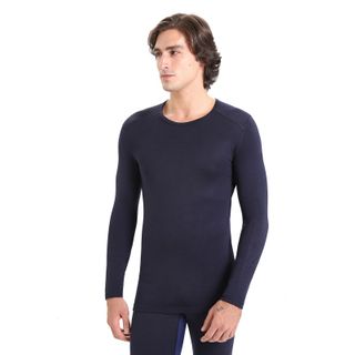 Icebreaker Men's Merino 260 Tech Long Sleeve Crew Neck Thermal Top - Midnight Navy