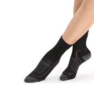 Icebreaker Women's Crew Hike - Light Cushion - Black