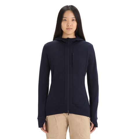 Icebreaker Women's Merino 260 Quantum Iv Zip Hoodie - Navy