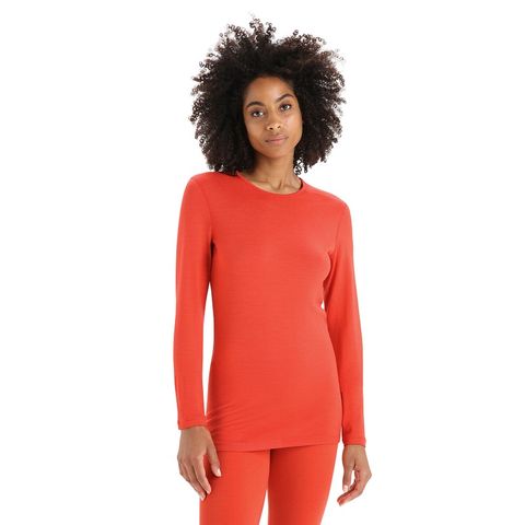 Icebreaker Women's Merino 260 Tech Long Sleeve Crew Neck Thermal Top -  Vibrant Earth - Bunyips Great Outdoors Centre