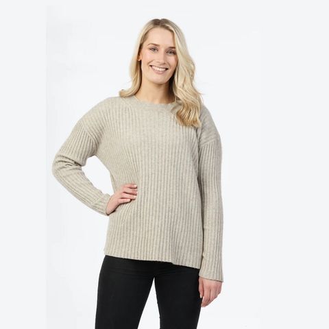 Native World Women's Ribbed Sweater - Natural