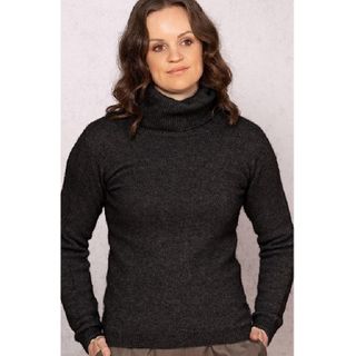 Noble Wilde Women's Polo Neck Sweater - Black