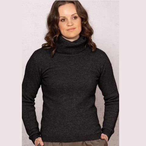 Noble Wilde Women's Polo Neck Sweater - Black