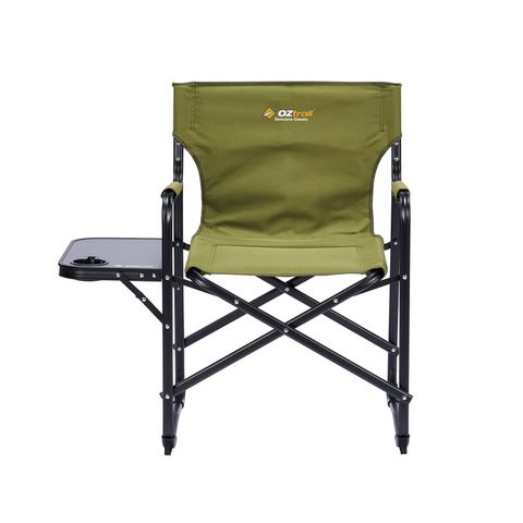 Oztrail directors chair with side online table