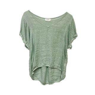 Frederic Linen Shirt With Band - Duck Egg