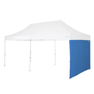 Outdoor Connection Gazebo Wall With Door, Blue Suitable For 3m X 3m Gazebo