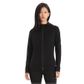 Icebreaker Womens Quantum 3 Ls Zip Hood - Black