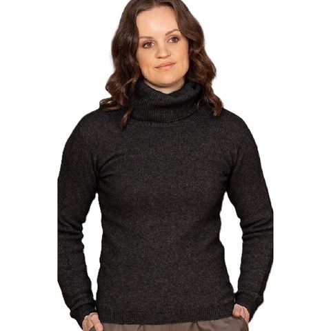 Noble Wilde Women's Polo Neck Sweater - Black