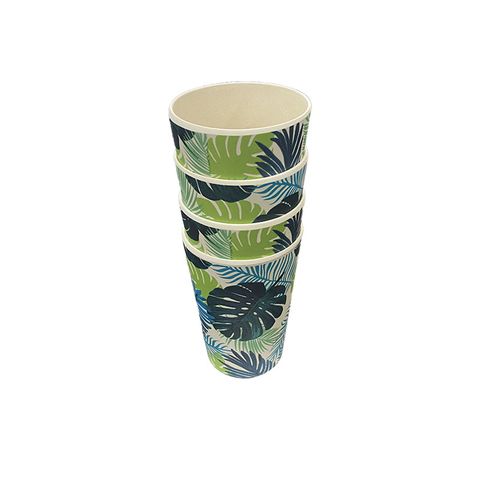 Frankie And Me Bamboo Cups 4pk Tropical