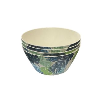 Frankie And Me 14cm Bamboo Bowls 4pk - Tropical