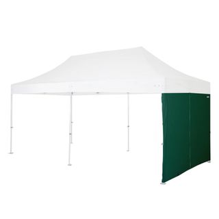 Outdoor Connection Gazebo Wall With Door, Green Suitable For 3m X 3m Gazebo