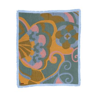 Wandering Folk Kaleid Woven Throw - Sugar