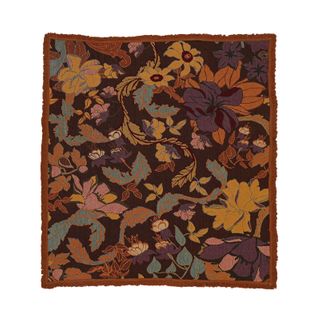 Wandering Folk Flora Throw - Plum