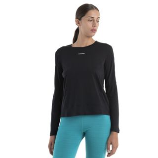 Icebreaker Women's 125 Zoneknit™ Merino Energy Wind Long Sleeve T-shirt - Black