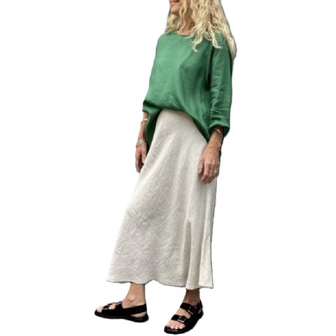 Jiva Maxi Linen Prudence Skirt -  Natural