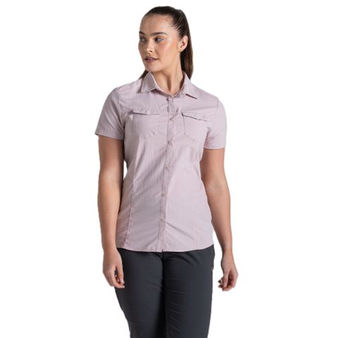 Craghoppers Nosilife Adventure Ii Short Sleeved Shirt - Brushed Lilac